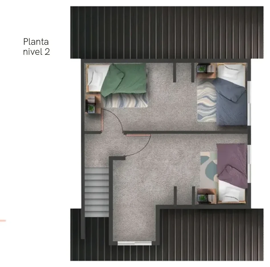Planta segundo piso casa Valencia